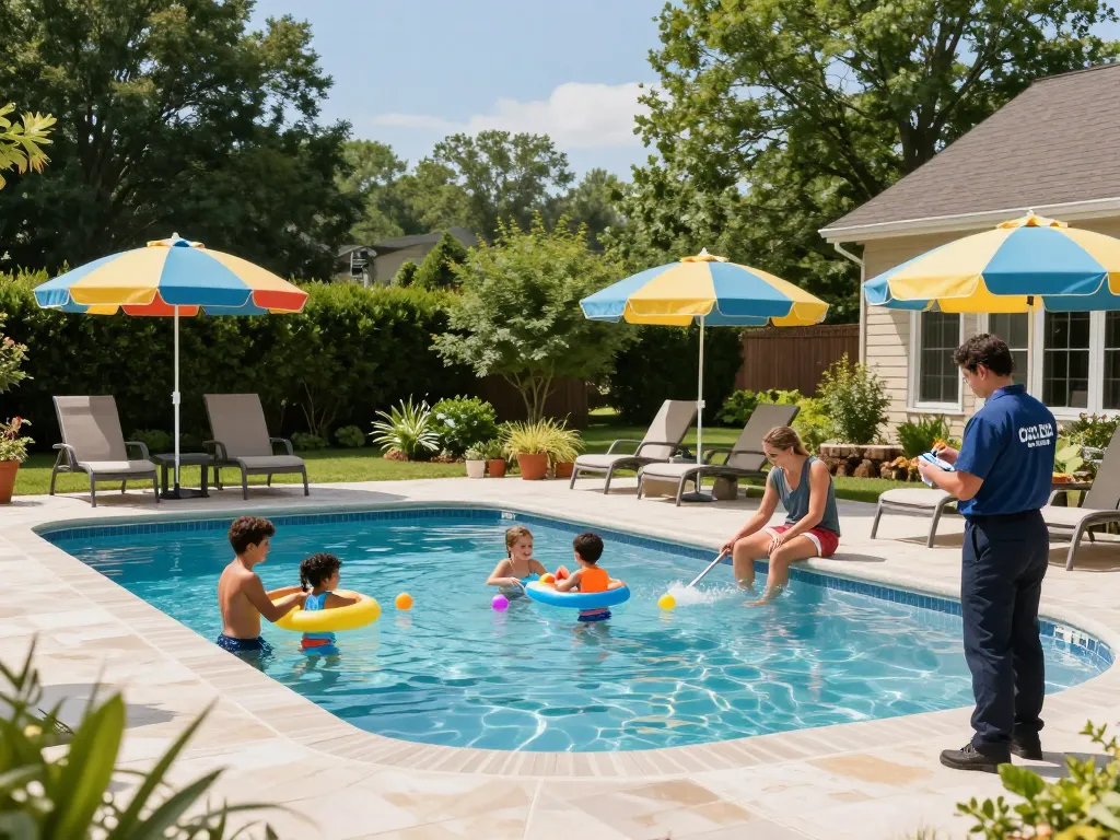 Dolphin Pool Services ensuring a family-friendly pool environment with professional maintenance and quality care.