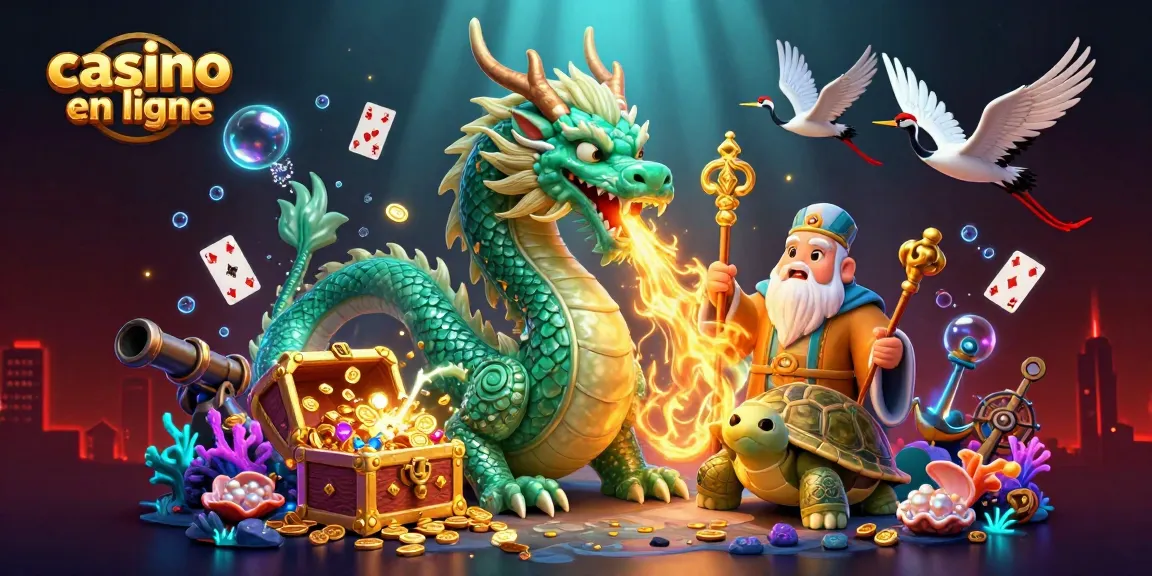 Session de jeu fascinante au casino en ligne avec un dragon de jade et des éléments aquatiques