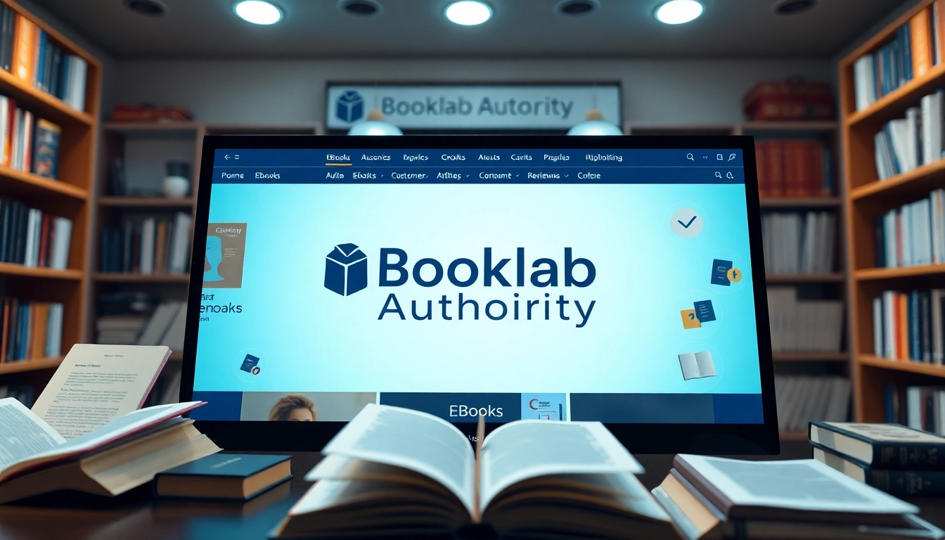 Engaging display of Booklab Authority digital bookstore, highlighting its user-friendly interface.