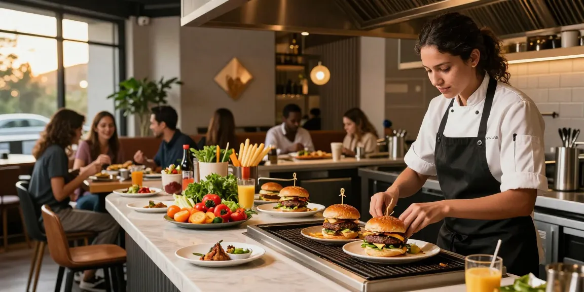 Enjoying rokok88 slot gourmet burgers in stylish Jakarta restaurant atmosphere