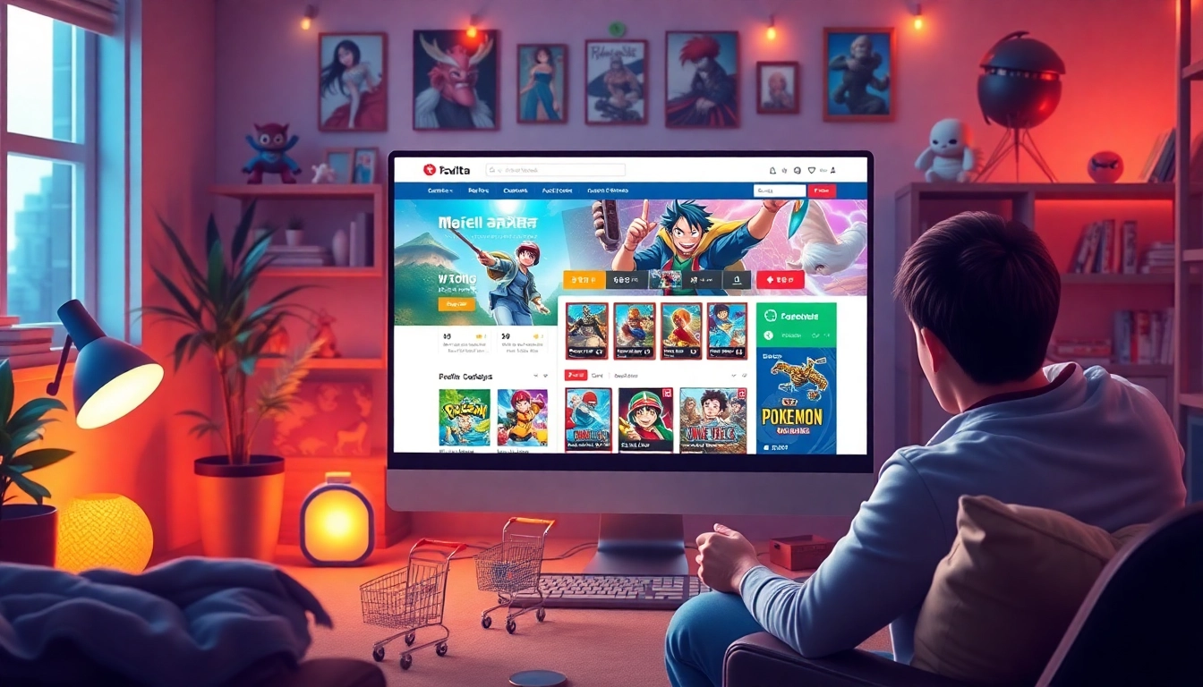 オンラインオリパ向けの鮮やかなウェブサイトで展示されるオンライン・トレーディングカードが、ユーザーのエンゲージメントを促します。