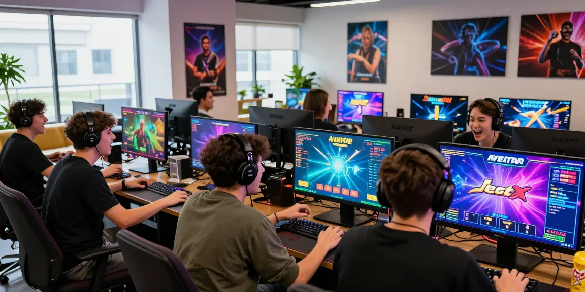 Aviator Betway players enjoying vibrant crash games in an exciting virtual casino environment, showcasing thrilling gameplay with colorful interfaces.