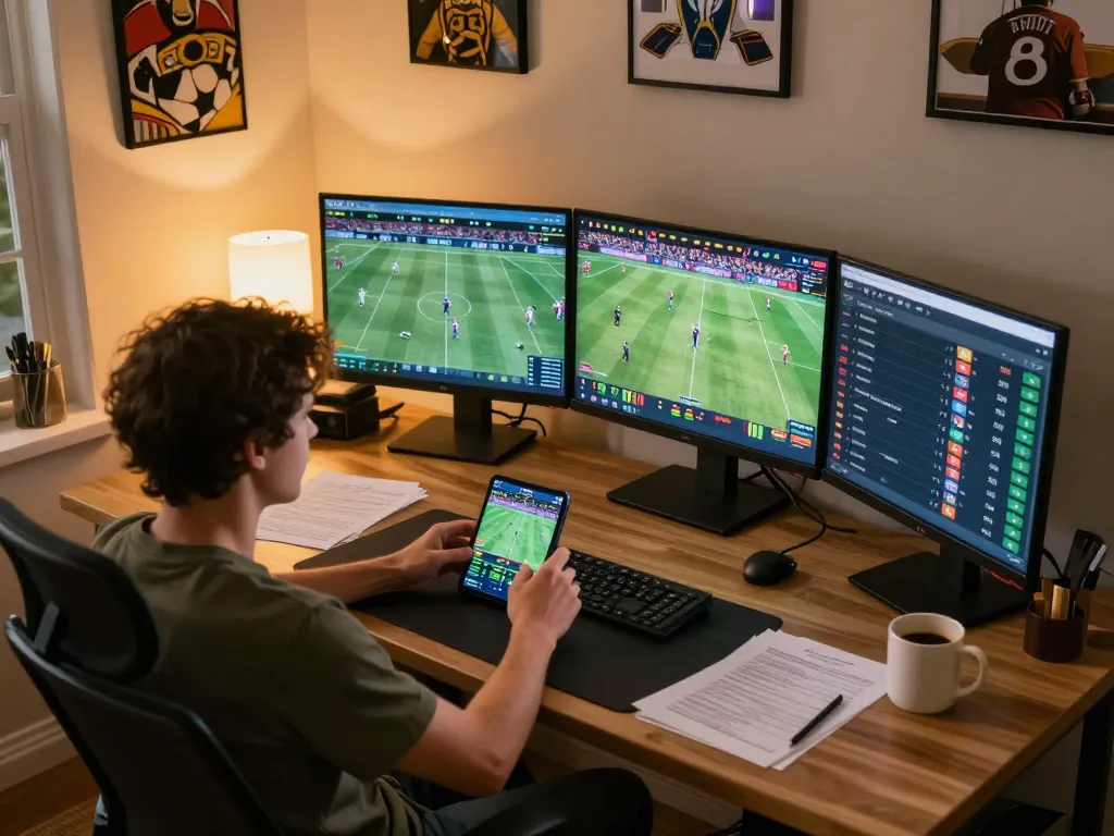RR88 mobile sports betting with user engaged in a dynamic live betting experience