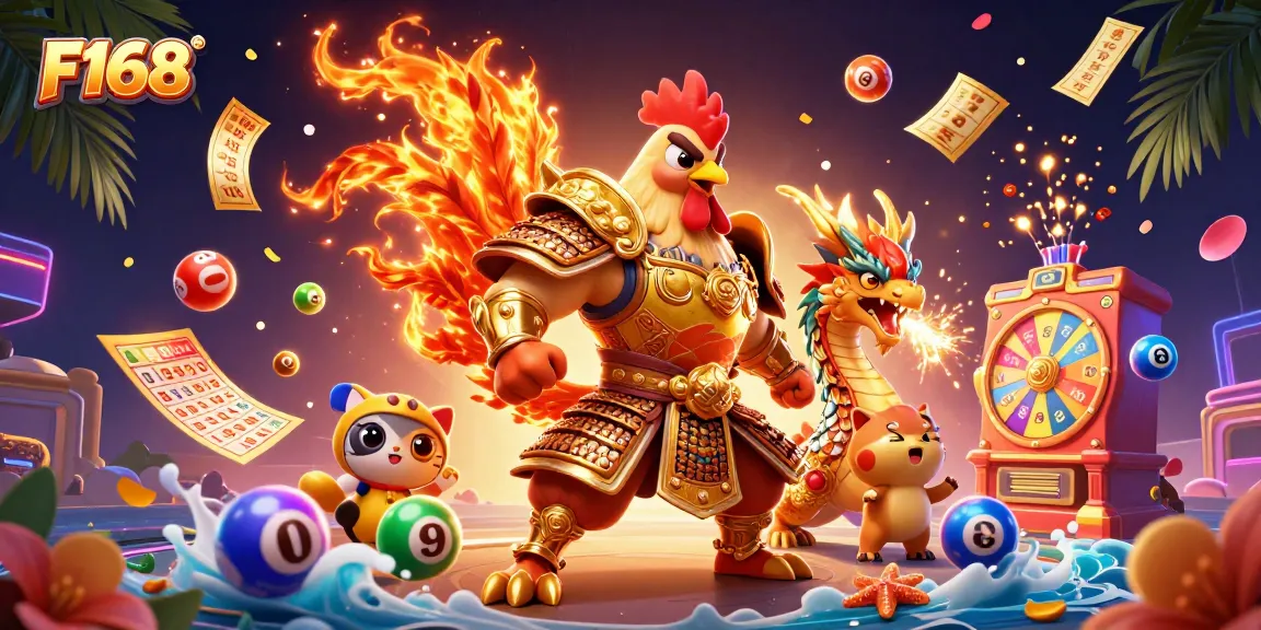 Engage in F168’s vibrant online gaming experience with thrilling characters and dynamic casino elements.