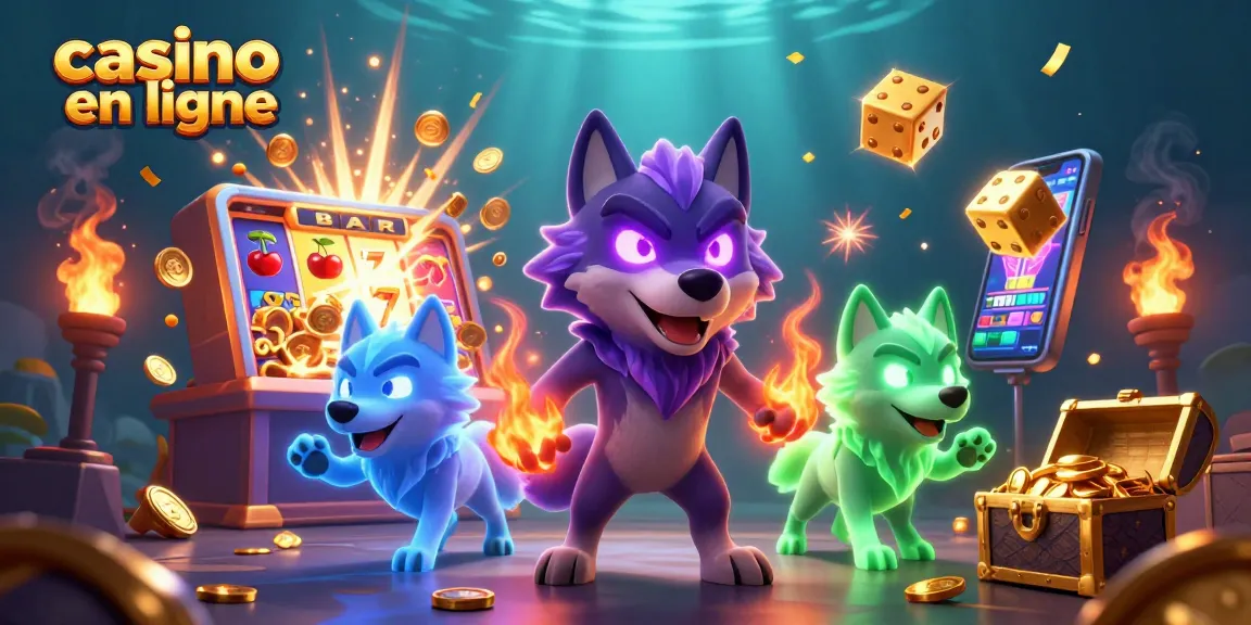 Visualisez un jackpot avec le casino en ligne, un chef loup spectral et des éléments de jeu captivants.