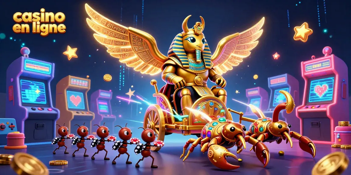 Des courses de chariots mystérieux au casino en ligne avec des scorpions précieux et des jetons de poker.