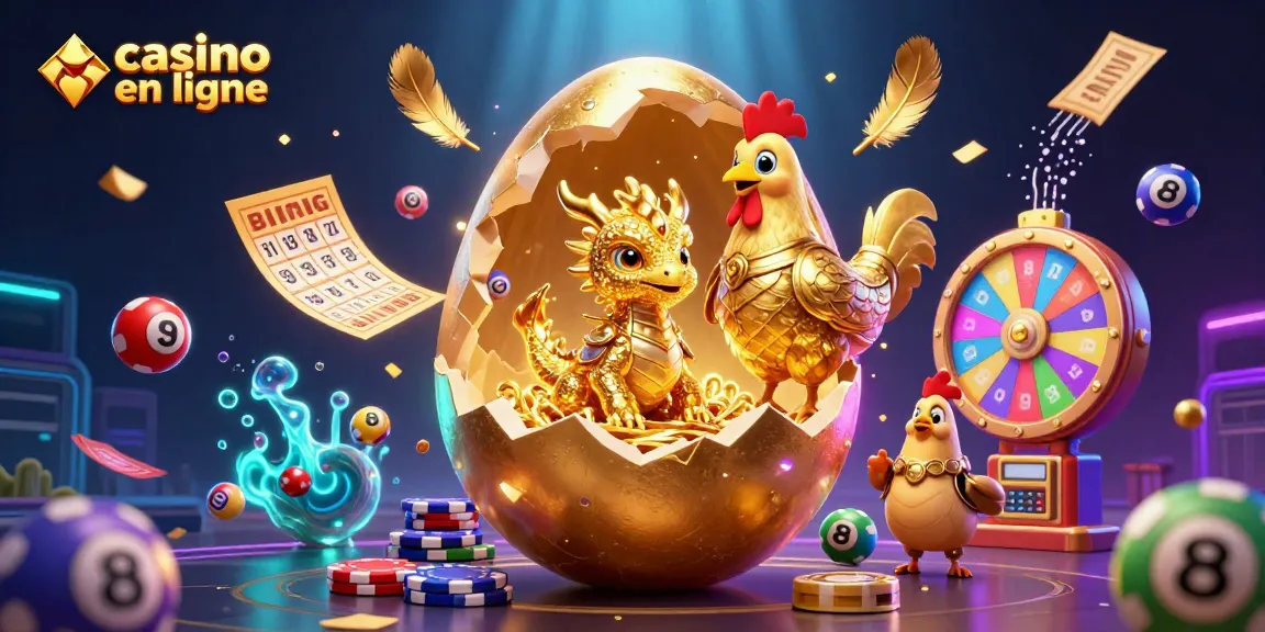 Une scène captivante illustrant un dragon doré sur des jetons de poker, capturant l'esprit du casino en ligne.