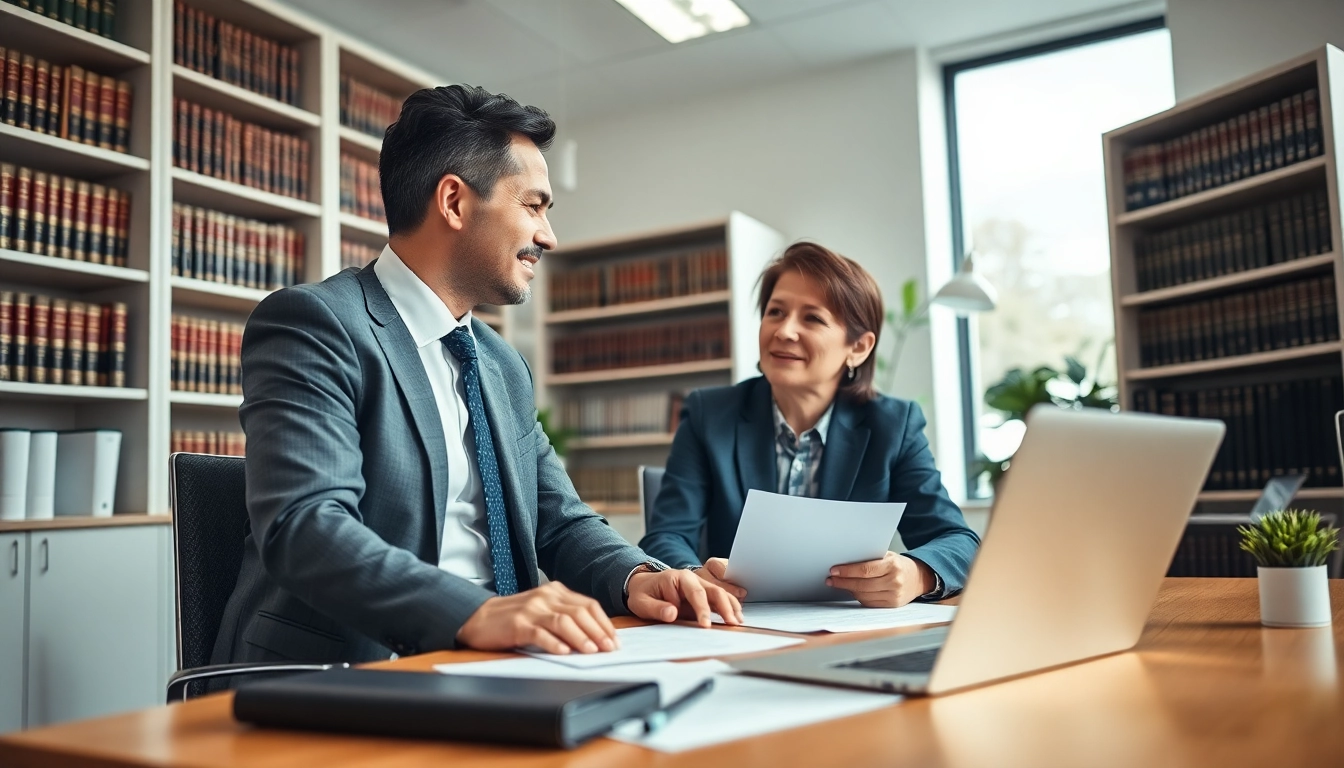 Seattle Social Security Disability Lawyer advising a client in an inviting legal office.