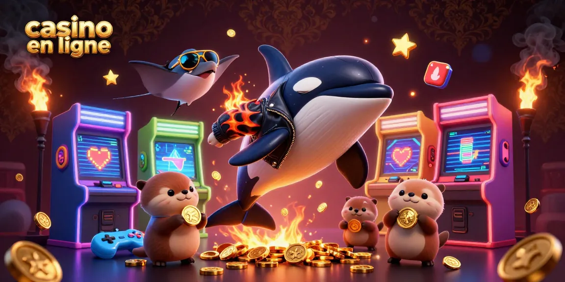 Casino en ligne : un orque en cuir, une pastenague, et des loutres avec des pièces d'or