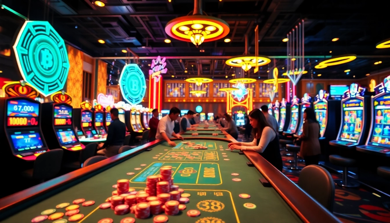 Experience the excitement of the Best crypto casino with vibrant gaming interactions and digital displays.
