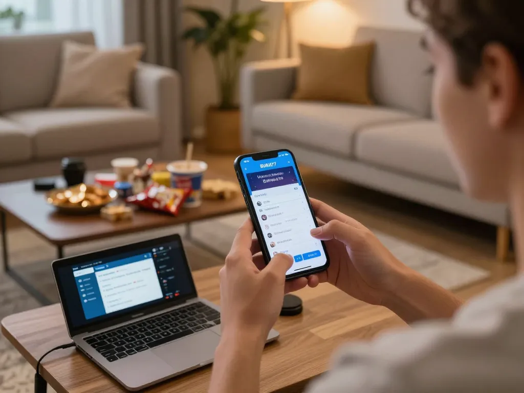 Engaging in strategic gaming on the BUKA77 app from a cozy home environment