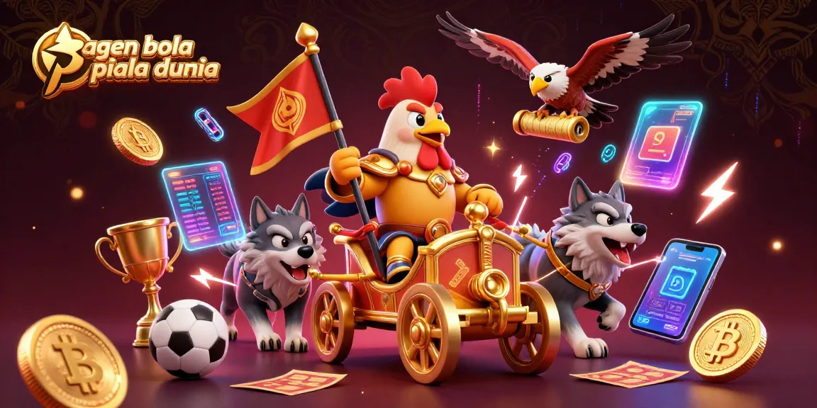 Engage in agen bola piala dunia with dynamic sports betting elements and epic 3D illustration.