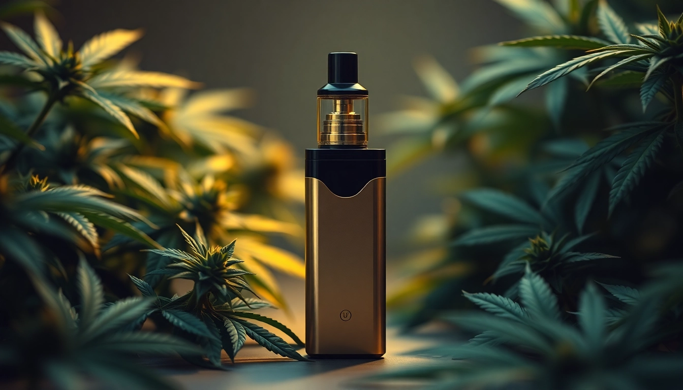 PECAH837 disposable vape device showcasing sleek design and cannabis elements