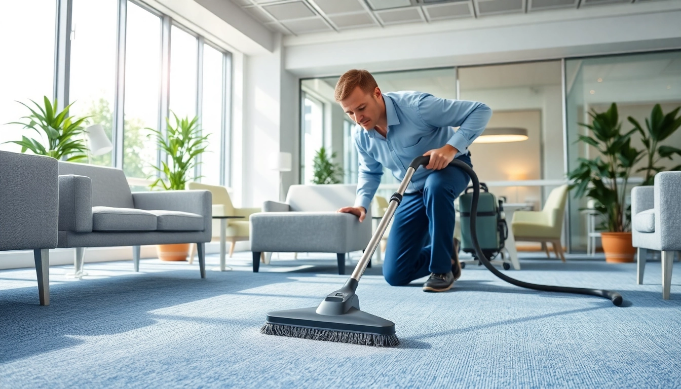 Enhance your space with carpet cleaning services for businesses in savannah, shown in a clean, modern office.