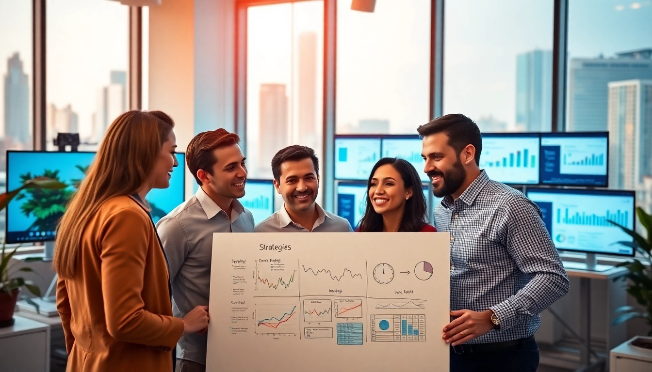 Zwei Experten der SEO Agentur analysieren effektiv digitale Strategien am Tisch.