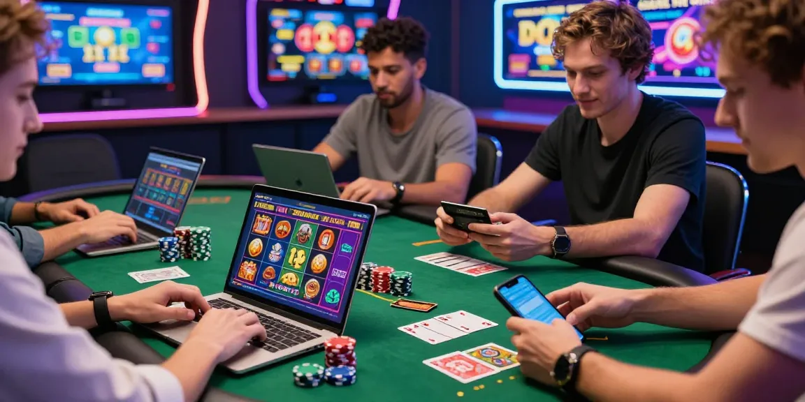 Players enjoying their favorite credit card casinos, showcasing vibrant gaming atmosphere and online deposits.