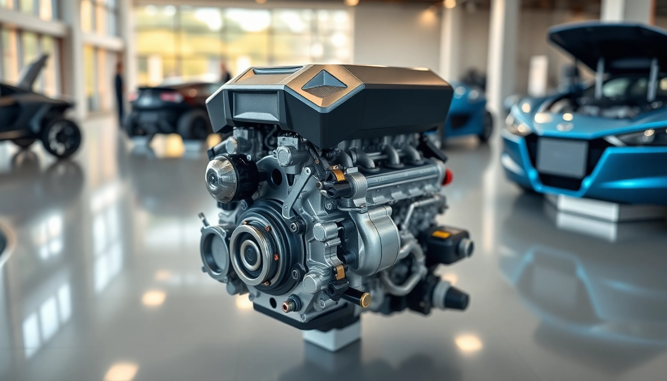 Showcase of Approved Engines featuring high-performance automotive engines with intricate details.