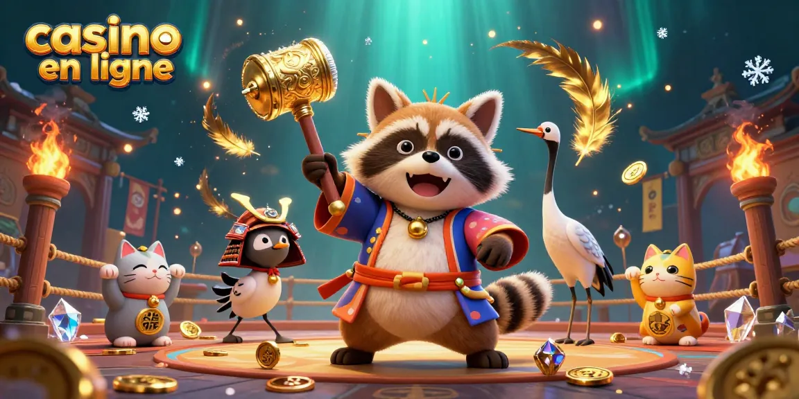 Revivez l'expérience casino en ligne avec un tanuki chanceux, un crane samouraï et des maneki-neko magiques.