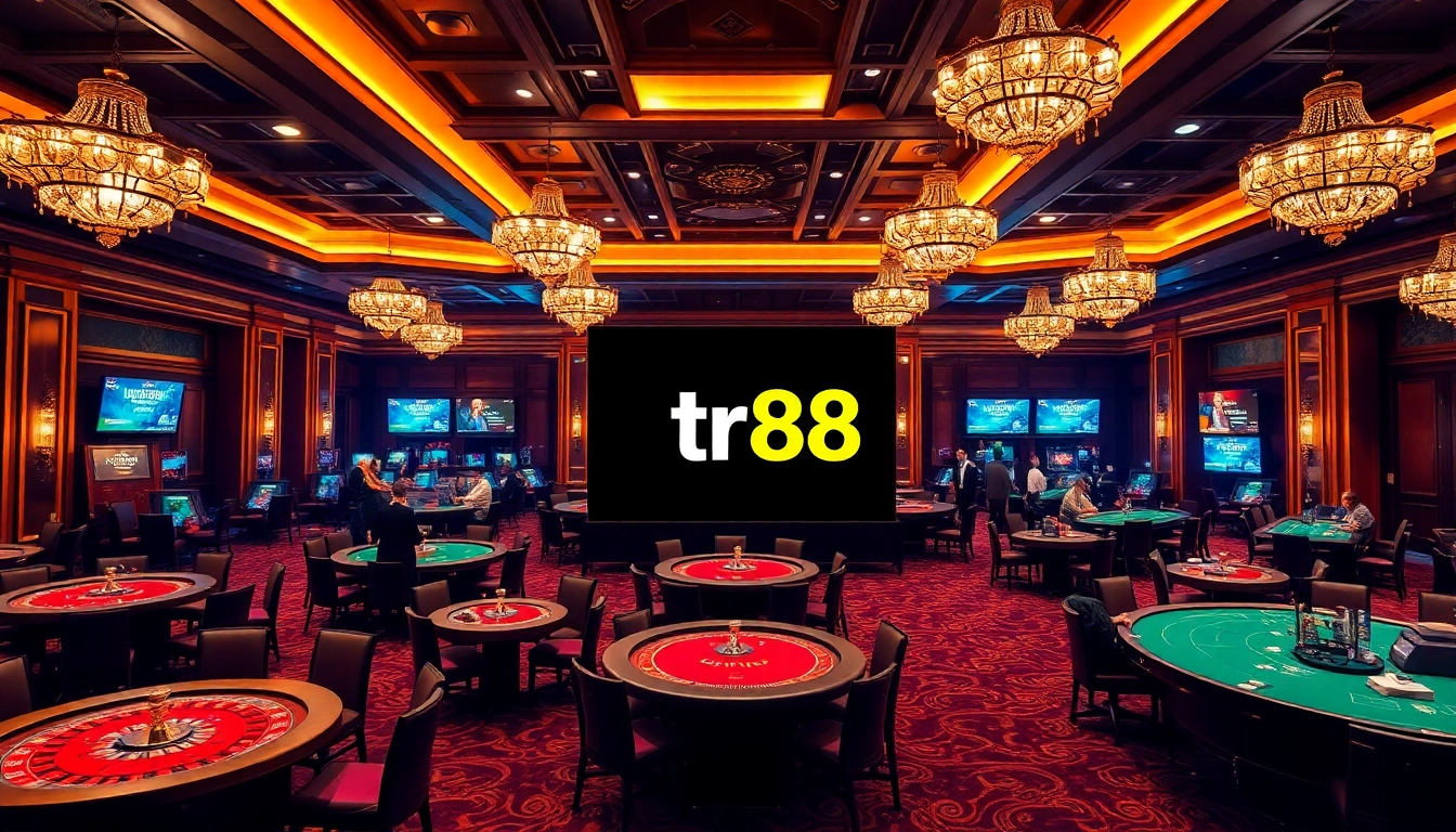 High-stakes players enjoy exciting games at TR88's luxurious casino floor.