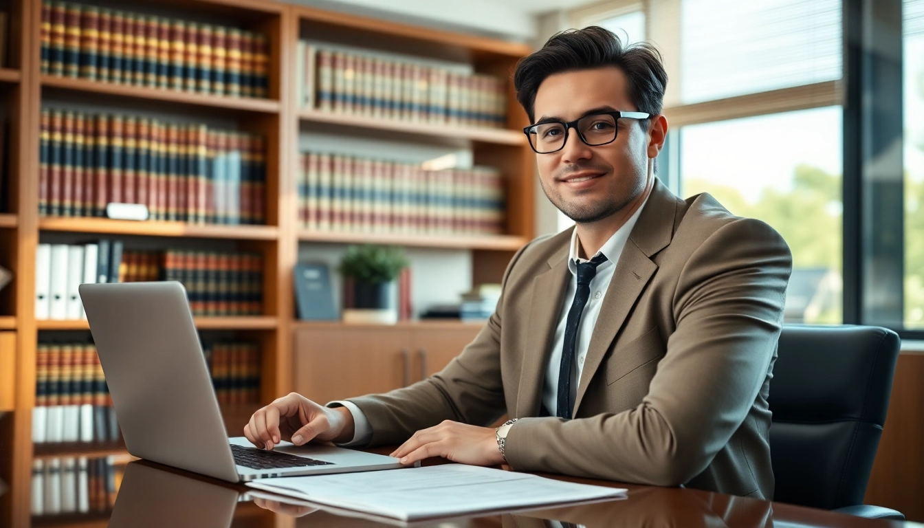 Virginia Immigration Lawyer consulting clients in a modern office.