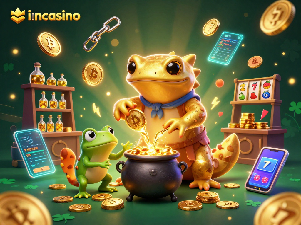 Experience ioncasino with vibrant characters and shimmering gold coins in a dynamic casino environment.