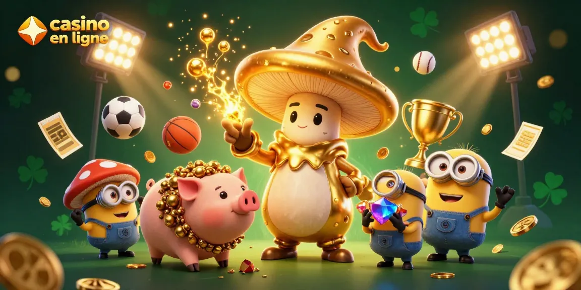Jouer dans un casino en ligne avec un magicien champignon doré et des trésors scintillants.
