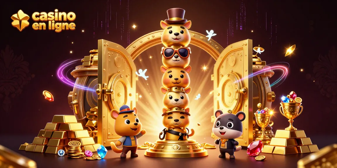 Découvrez les trésors cachés de casino en ligne avec un totem en or et des joyaux scintillants.