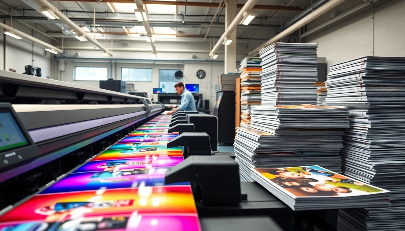 Print shop Edmonton showcasing expert printing techniques and colorful designs.