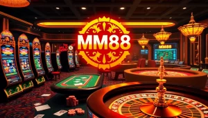 Experience the thrill of online gambling with MM88's vibrant casino atmosphere.