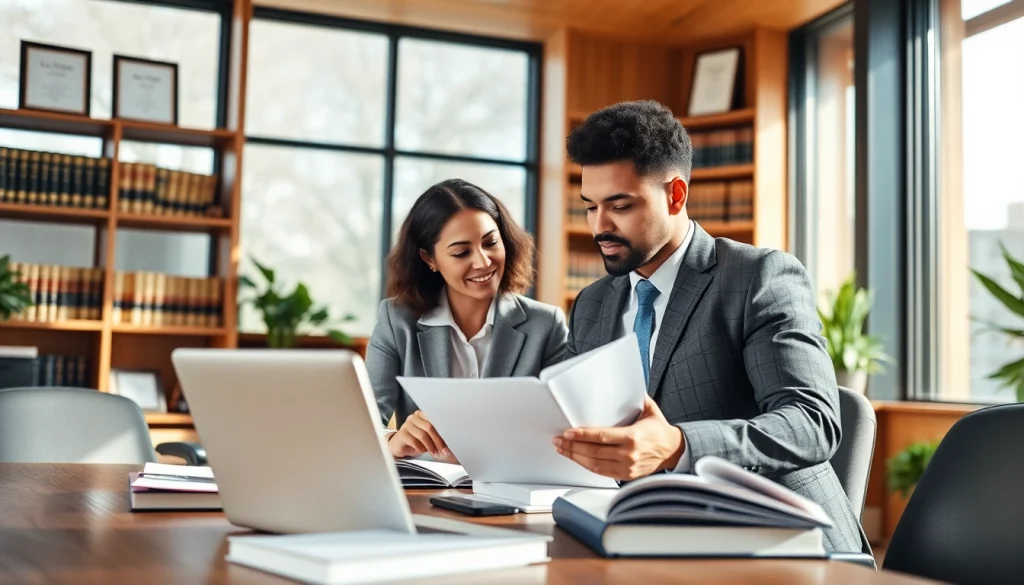 Engaged lawyers collaborating in a professional setting at https://www.expertlawattorneys.com