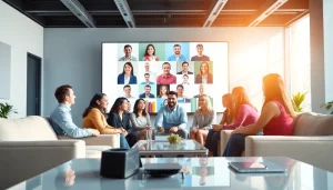 Team collaborating effectively with 微软teams in a modern office setting.