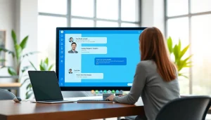Enhance conversations with free ai chat solution featured in a modern workspace.