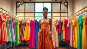 Showcase custom dress designs from https://primadonsanddonnas.com highlighting vibrant styles and fabrics.