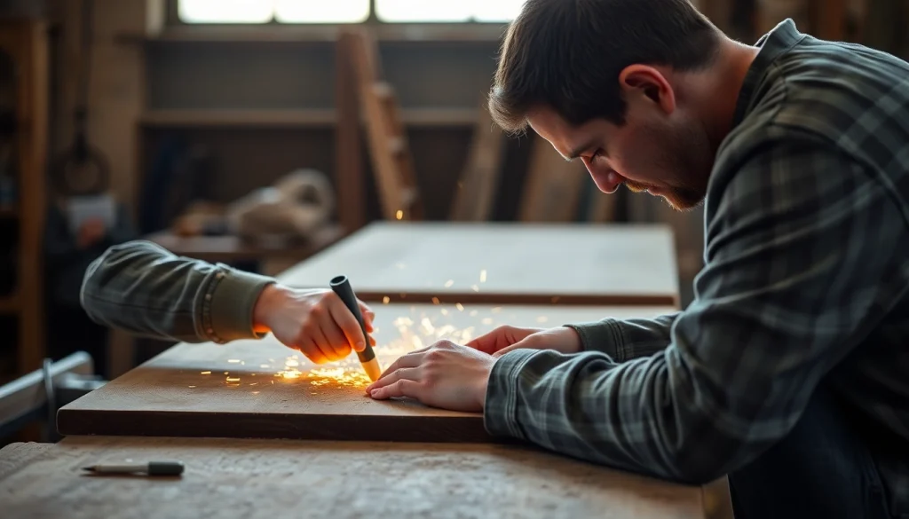 Dakwerker Erpe-Mere inspecteert een plat dak tijdens een reparatie met aandacht voor detail.