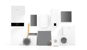 Piezas recambio calderas Saunier Duval en exhibición, destacando su calidad y garantía.