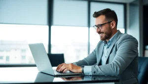 Analisi di investimenti immobiliari a breve termine in un ambiente moderno con investitore al lavoro.