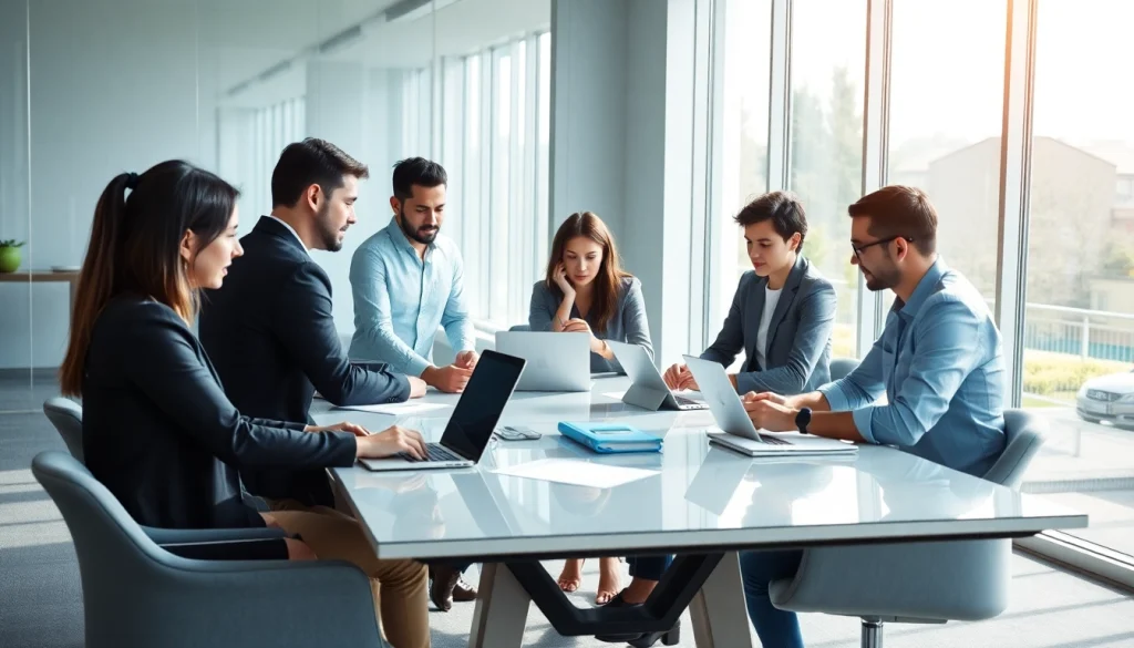 Collaborative business meeting at https://www.shiverhamilton.com showcasing teamwork in a modern office.