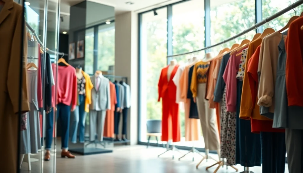 Shop for trendy outfits at https://www.clothingcasual.com featuring vibrant casual clothing displays.