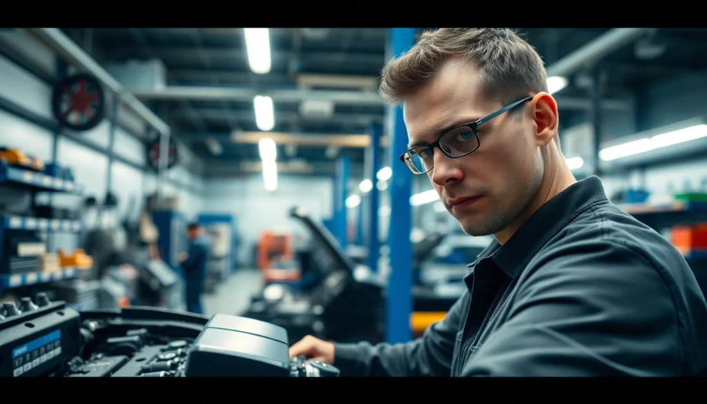 Hochwertige Autowerkstatt Moabit mit Mechanikern bei der Fahrzeugreparatur.