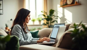 Explore shopping on https://c168.shop/ in a cozy living room with natural light.