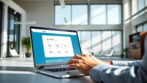 Using ToDesk远程控制 software to enhance remote working productivity in a modern office.