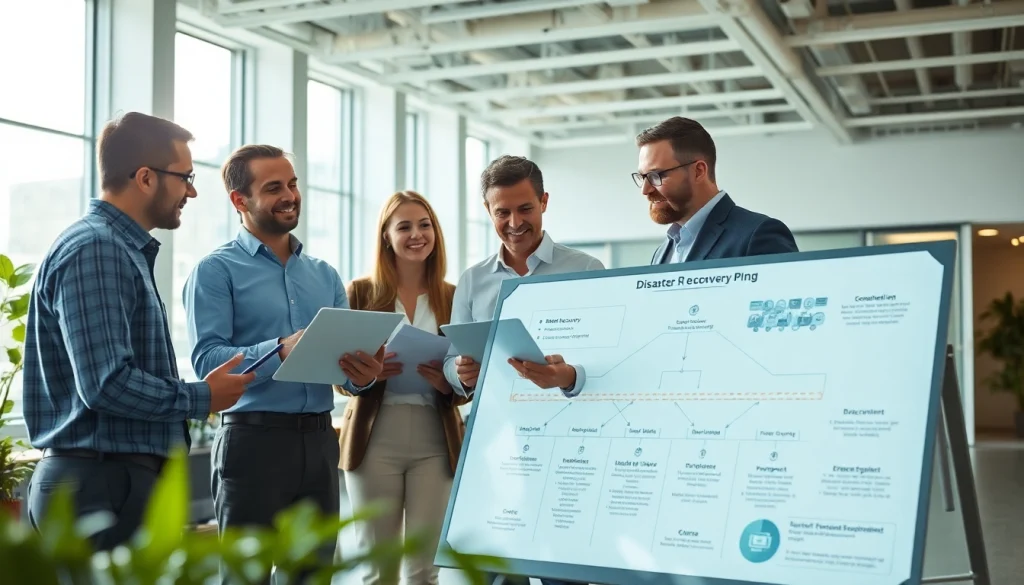 Collaborative disaster recovery planning session showcasing strategies and teamwork.