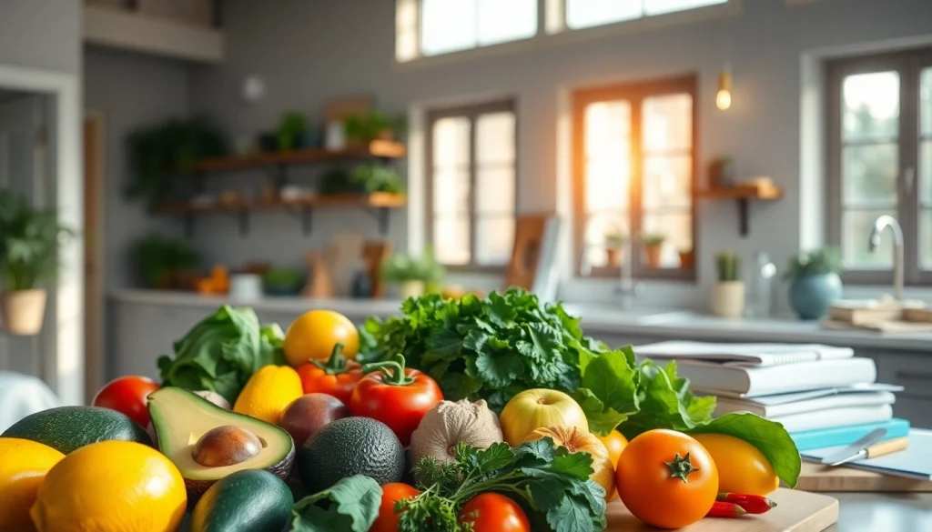 Prepare healthy meals with fresh ingredients from https://healthyvix.com in a bright, modern kitchen.