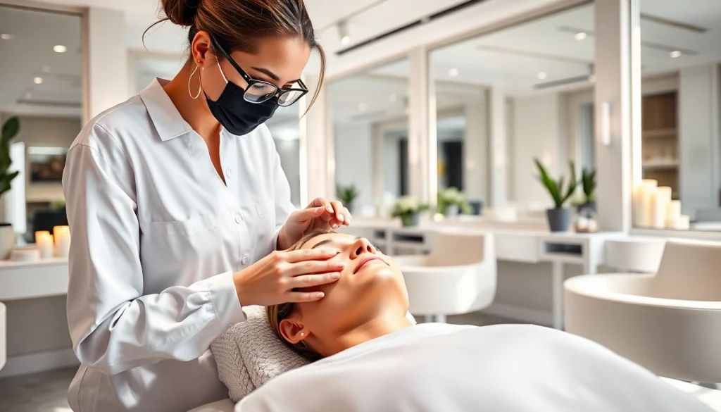 Salon de beauté Casablanca offrant des soins faciaux relaxants par un thérapeute professionnel.