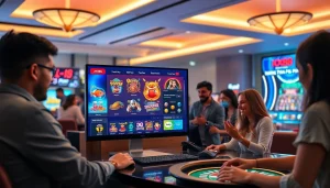 XX88 online betting platform with diverse players enjoying the experience in a modern setting.