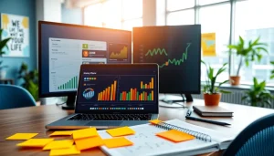 View of a digital marketing workspace showcasing https://solarxmedia.com strategy tools and analytics.