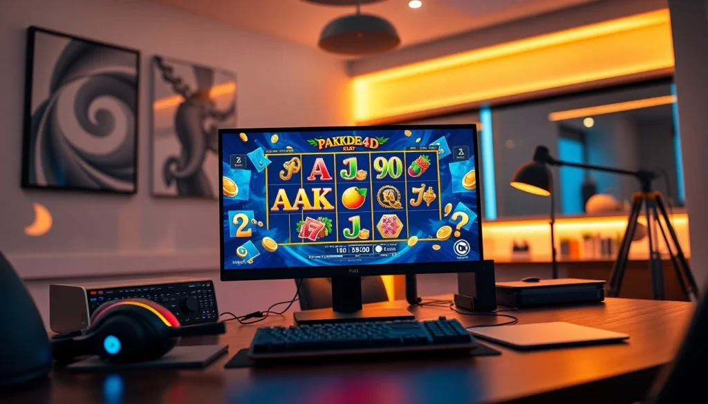 Jelajahi pakde4d slot di ruang gaming modern dengan aksesori menarik.
