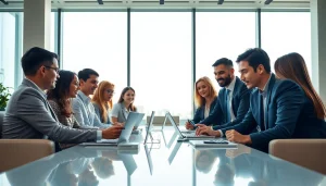 Collaborative business meeting in a modern office showcasing https://antrepost.com insights.