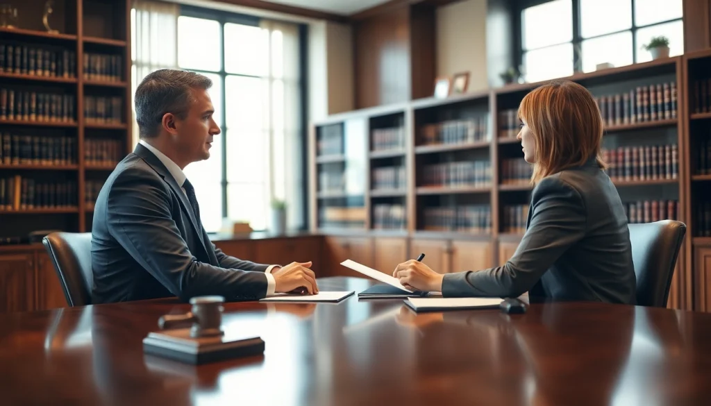 Consultation scene at https://www.lalitlaw.com showcasing a lawyer and client discussing legal matters.