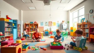 Engaging children participating in educational activities at https://juniorsjunction.com, showcasing a vibrant learning environment.